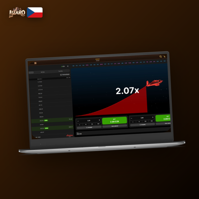 Symbol automatického opakování sázky auto-bet v Aviator od Lizaro Casino