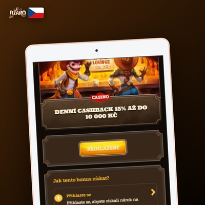 Víkendový reload bonus Lizaro Casino: 50 % navýšení vkladu až do 17 500 Kč